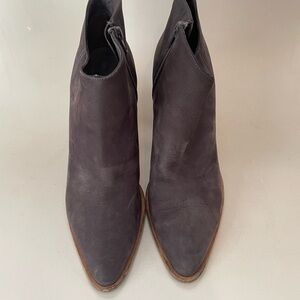 Gray Suede Ankle Boots